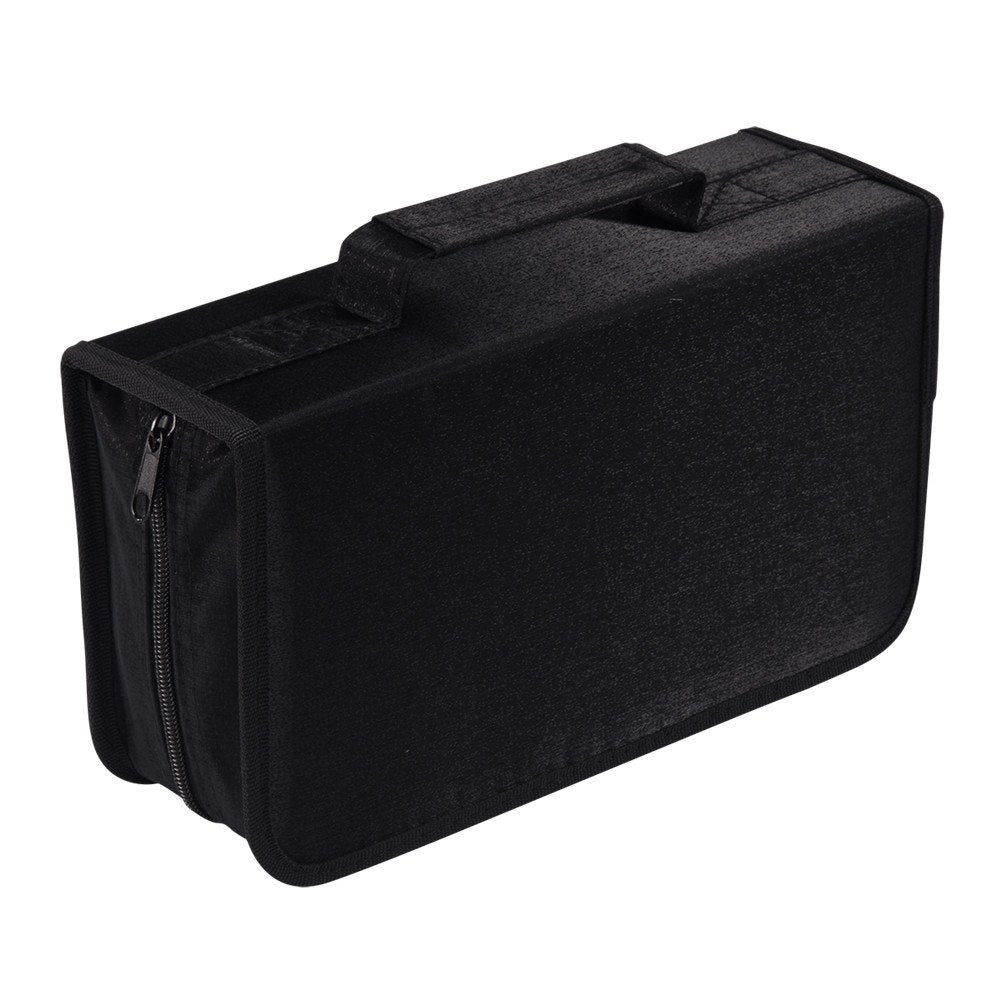 128 Capacity CD/DVD case Wallet, Storage,Holder,Booklet by Rekukos(Black)