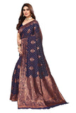 Gosriki Women'S Banarasi Silk Saree (Sdgrk-306-Gs-Dark Blue_Dark,Dark Blue,,B0BYT22J6V