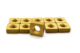 WINDON BAY 5/16 Brass Square Nuts - 10 Pack | Durable Threaded Fasteners for Metal, Wood & Electrical Projects | Corrosion-Resis