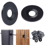Muzata 20 Pack Black Cable Railing Adhesive Sleeves for 1/8 5/32 Wire Rope T316 Stainless Steel Adhesive Grommet Protector Sleev