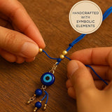 Store Indya Premium Designer Evil Eye Rakhi Set Of 2 With Roli Chawal For Bhaiya Bhabhi Traditional Lumba Set, Thread Rakhi Wit,Nylon,Multicolor