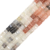 5 to 6mm Natural Multicolour Moonstone Gemstone Heishi Disc Rondelle Spacer Jewelry Making DIY Loose Beads 16 inch