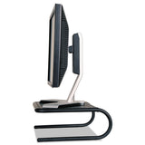 Allsop Large Metal Art Monitor Stand, 18-Inch wide platform holds 50 lbs with keyboard storage space - Black (30336)