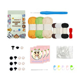 ATORSE Animal Doll Crochet Kit Cute Started Elk Tiger and Frog Crochet Supplies Set