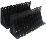 24 Pack L5 x H 3 Black Heavy Duty Shelf Brackets with Screws Metal Shelf Brackets Shelf Support Angle Brackets for Shelves L Bra