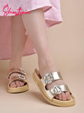 Shoetopia Women'S Flat Sandal-3 Kids Uk (Chamkila-Golden)-Eu36,Gold,3,B0D4JVVW7X