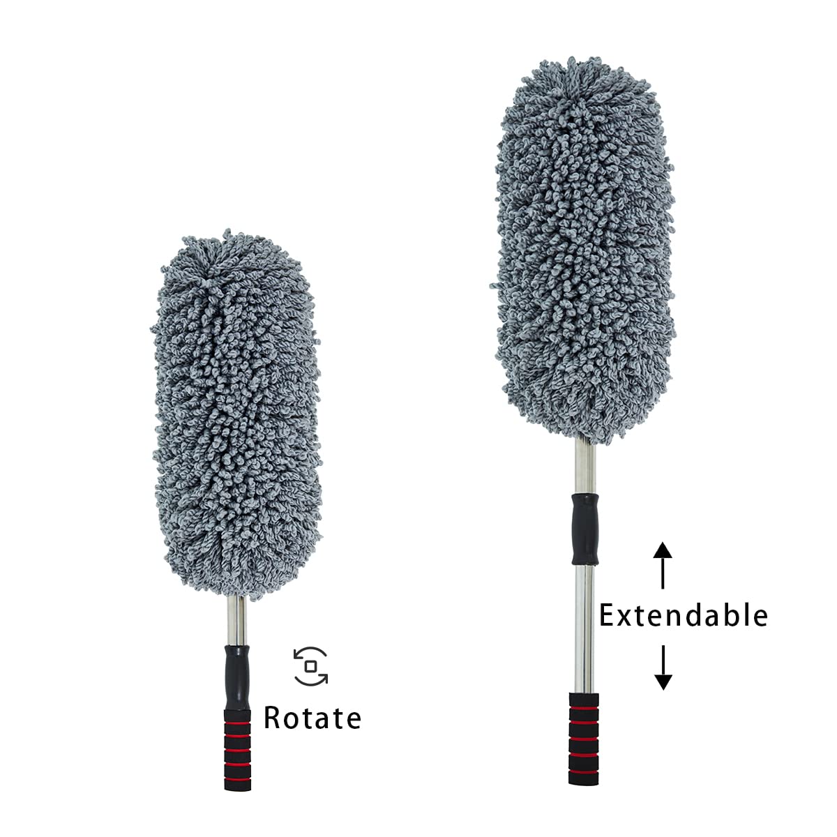 Loyakuu Car Duster Exterior Interior (3 Pack), Best Microfiber Multipurpose Car Cleaning Brush, Extendable Handle Duster for Car