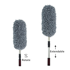 Loyakuu Car Duster Exterior Interior (3 Pack), Best Microfiber Multipurpose Car Cleaning Brush, Extendable Handle Duster for Car