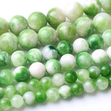 Round Loose Beads Natural Gem Beads Crystal Energy Stone Beads for Jewelry Making 15 (Green Persian Jade, 8MM)