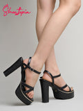 Shoetopia Women'S Heeled Sandal-6 Kids Uk (Fast-Black)-Eu39,Black,6,B0D14F9TBL