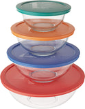 Pyrex Smart Essentials 8-Piece Mixing Bowl Set