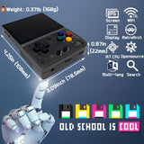 FINGEREVO Miyoo Mini Plus 3.5" Portable Game Console, 640x480 IPS Display, 3000mAh, Miyoo-mini+ with Portable Case, Transparent Black
