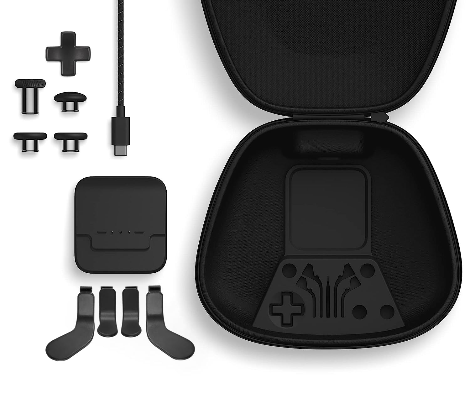 Complete Component Pack for Xbox Elite Controller Series 2 - Accessories Replacement Parts Repair Kit with Storage Case, Chargin