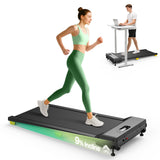 UREVO Walking Pad with Incline, 9% Incline Portable Under Desk Treadmill, 2.5 HP Walking Treadmill Pad for Home and Office, Walk