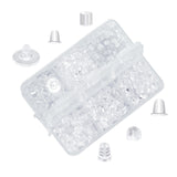 6 Styles Silicone Earring Backs for Studs/Droopy Ears/Heavy Earring, 600 Pcs Clear Soft Hypoallergenic Plastic Rubber Backs Repl