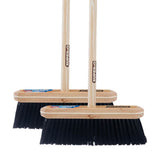 Superio Kitchen Broom Premium Black Tampico Bristles, Wood USA Handle, Heavy Duty Household Broom Easy Swiping Dust and Wisp, 