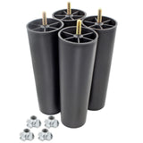 Seimneire 4Pcs 8 Inch Sofa Legs, Tapered Furniture Legs Plastic Couch Feet with M8 Hanger Bolts for Sofa Dresser Cabinet Chair B