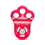 CAMNAL Pulley Zipline Trolley Kit with 25kN Carabiner Double Tandem Dual Pulley Speed Dual Trolley, Red with Carabiner