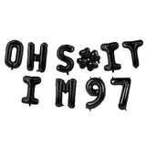 Oh Im 97! Latex Balloons 16 Inch Black Hallo Ninety Seven Cheers to 97 Years Old Theme Decor for Man Woman Happy 97th Birthday P
