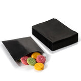 Amsthow Black Paper Treat Bags Cookie Paper Bags 5.12 x 6.3-inch Flat Wax Treat Greaseproof Bakery Glassine Wrap for Candies Coo