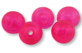 Round Acrylic Plastic Beads - Made in USA (Neon Pink, 4mm)