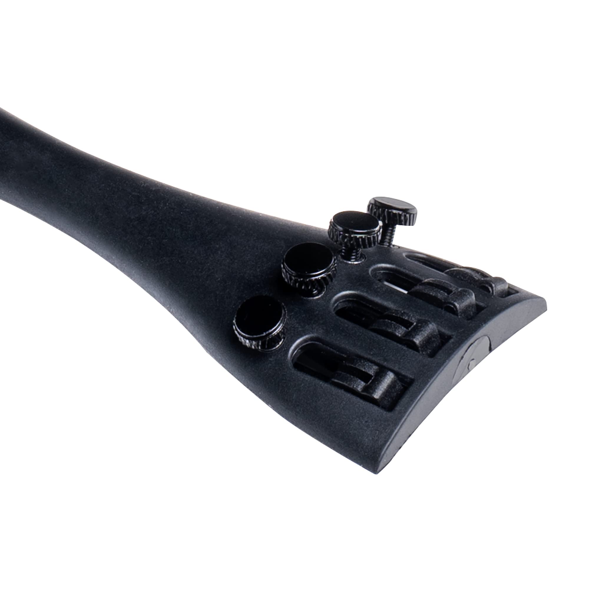 Mi&Vi French Model Carbon Fiber Tailpiece (4/4 Violin) With Built-In Fine Tuners And Titanium Tailgut - Tail Pieces Accessories