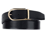 Louis Stitch MenS Spanish Leather Reversible Belt 1.25 Inch (35Mm) Handcrafted Formal Waist Strap With Golden Buckle Belt For M