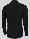 Bellstone Men'S Cotton Blend Solid Regular Shirt (Kurta800_Black_Xxl