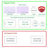 RFID Reader 125KHz Reader Reads Both 1326 Family Proximity Cards & EM4100 ID Card USB Reader Emulae Keyboard for Linux Android W