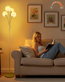 Lightdot 67IN Dimmable Globe Floor Lamp 4-Lights Gold Standing Lamps with 4PCS 3000K G9 Bulbs Soft Warm White Mid Century Modern