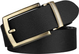 Men Black Genuine Leather Belt ()_1142