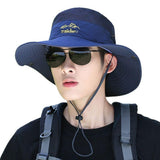 Alexvyan Blue Travellero Round Hat Sun Visor Hats For Men Uv Protection Wide Brim Summer Cap For Boy Hat Uv Protection Breathabl