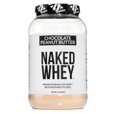 Naked Nutrition Whey Chocolate Peanut Butter Protein Powder, Grass Fed Whey, No GMO, No Soy, and Gluten Free. Nothing Artificial