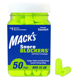 Macks Snore Blockers Soft Foam Earplugs, 50 Pair 32 dB High NRR, 37 dB SNR Comfortable Ear Plugs for Sleeping, Snoring, Loud