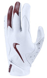Nike Vapor Jet 8.0 Football Gloves White | White | Maroon Small