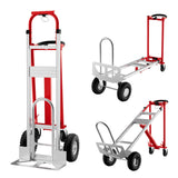 3 in 1 Dolly Cart with Wheels, 800Lbs Capacity, Heavy Duty Folding Hand Truck, Rolling Utility Cart for Transport and Moving in 