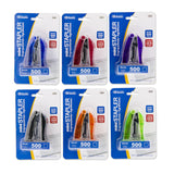 Bazic Mini Stand-Up Standard (26/6) Stapler W/ 500 Ct. Staples / Box Qty - 24