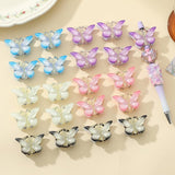 Frinnovan, 10 Pack Rhinestone Bow Shaped Beads for Beadable Pens Crystal Animal Loose Large Spacer Bead DIY Keychain Earring Nec