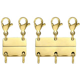 MKCYD Multi Necklace Layering Clasps Strong Magnetic Clasp, Gold Necklace Separator for Layering, Multiple Jewelry Closures for 