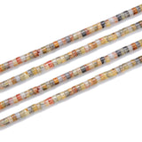 Adabele 14.5 Inch Natural Crazy Lace Agate Healing Gemstone 4mm x 2mm Small Heishi Tube Rondelle Beads Gem Stone Spacer (140-150