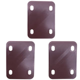 TUOREN Guitar Neck Shims 3Pcs 0.25, 0.5, and 1Degree Nylon Gasket for Guitar and Bass Bolt-on Neck Repair 3 x 2.2inch (Brown)