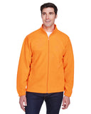 Harriton Mens 8 oz. FullZip Fleece S SAFETY ORANGE