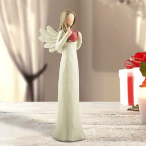Angel Figurines with Heart Guardian Angel Statues Collectible Figurines Perfect Choice for Home D cor 7.48  H
