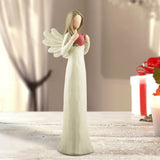 Angel Figurines with Heart Guardian Angel Statues Collectible Figurines Perfect Choice for Home D cor 7.48  H