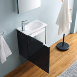 Fresca Valencia 20 Glossy White Wall Hung Modern Bathroom Vanity W/Medicine Cabinet - Faucet Sold Separately