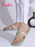 Shoetopia Women'S Flat-3232 Flat Sandal-7 Kids Uk (Flat-3232-Green)-Eu40,Green,7,B0D2TXHX9R