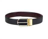 Louis Stitch MenS Reversible Italian Leather Belt With For Men 1.25 Inch (35Mm) Waist Strap Black Brown Belt With Golden Buckle