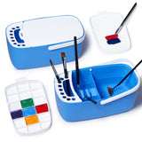 GAMENOTE Paint Brush Cleaner - Paint Brush Holder with Palette and Handle,Rinser for Acrylic, Watercolor, and Water-Based Paints