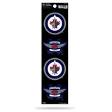 Rico Industries NHL Hockey Winnipeg Jets 3 x 12 Quad Decal - (4) Decals