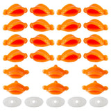 DICOSMETIC 50Pcs 25mm/0.98 Plastic Duckbills Duck Mouth Craft Doll Mouth with Spacer Orange Safety Mouth Dolls Duck Doll Beak Ac